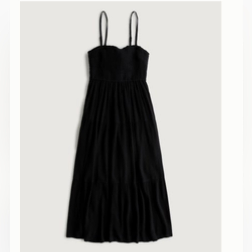 🕶️☕️ Hollister Strapless Smocked Bodice Midi Dress -XXS ☕️🕶️